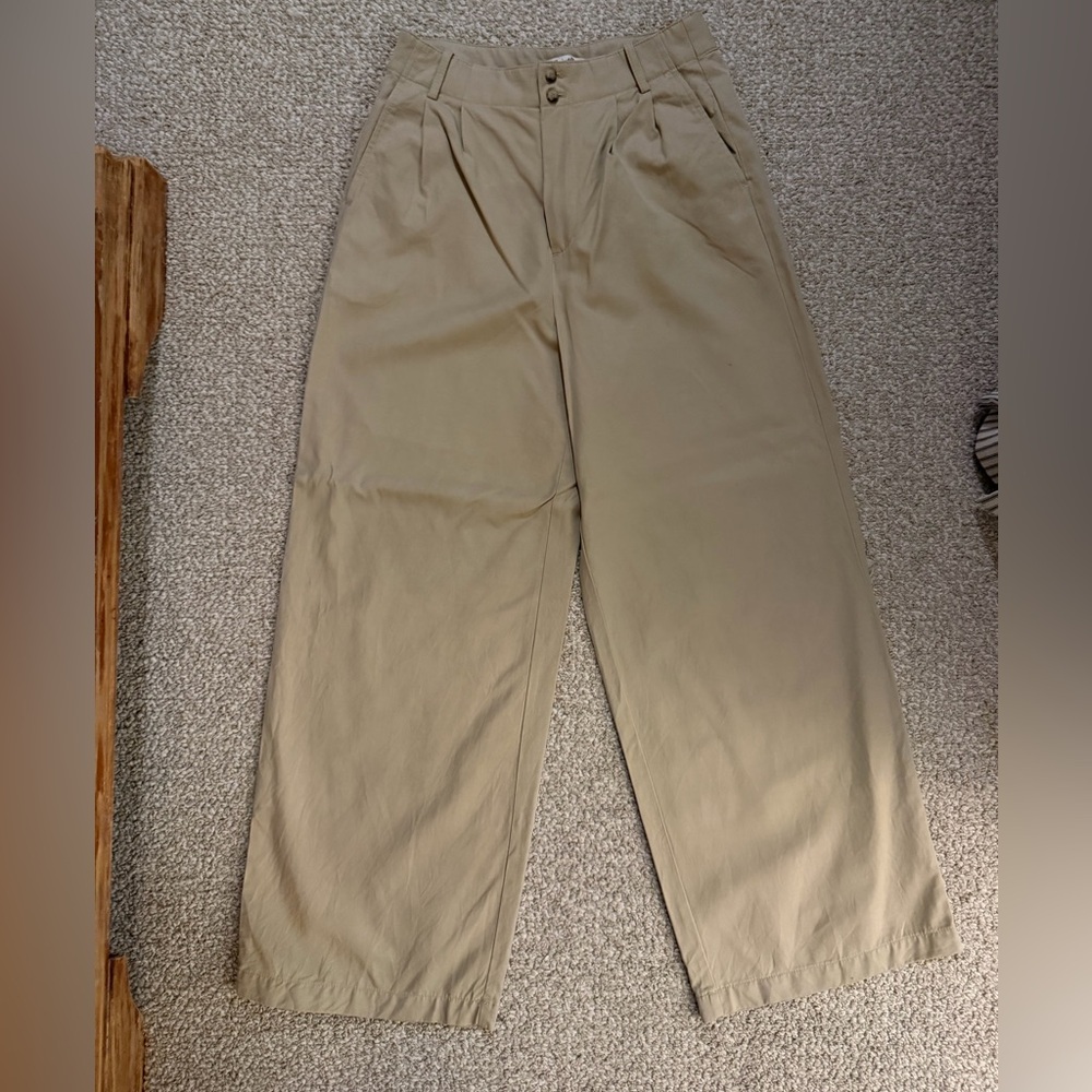 Madewell Women's Wide Leg Tan Pants